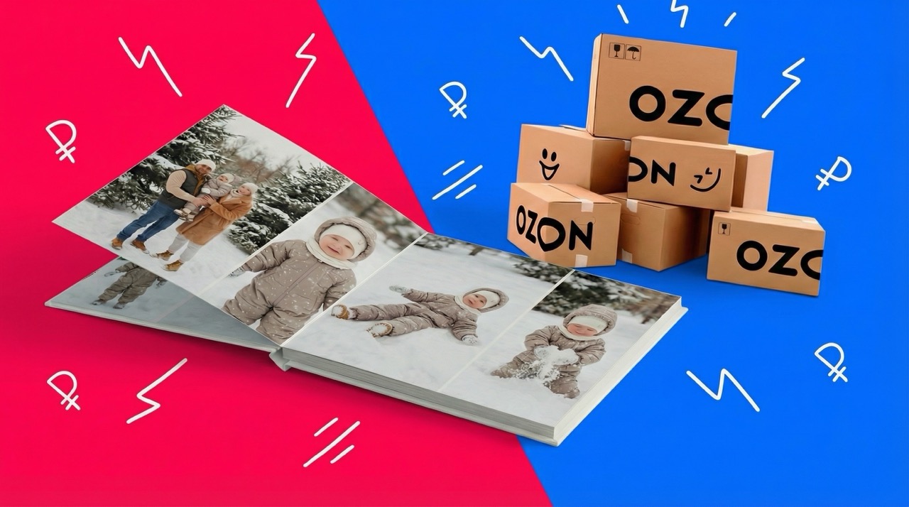 Заказ фотокниг через Ozon